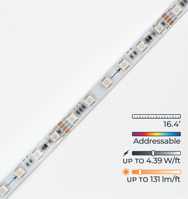 Borealis SPI Addressable Strip Light – RGB Color Changing – aspectLED
