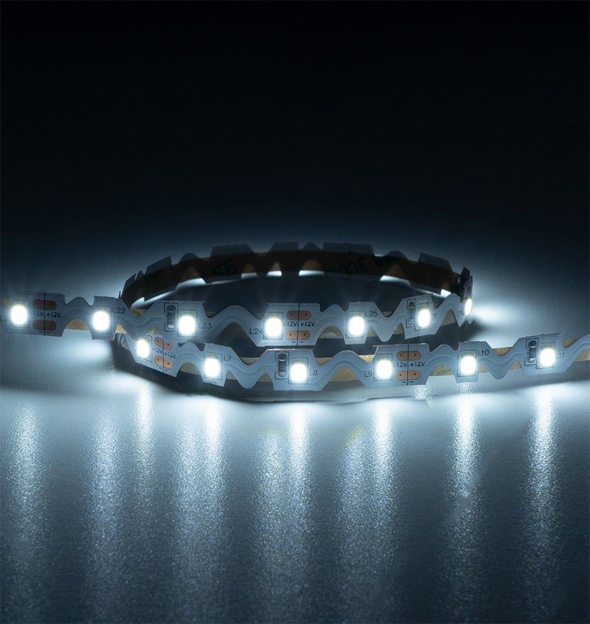 B-Series (Bendable) Zig-Zag Flexible LED Strip Light - Standard Bright (18 LEDs/foot)