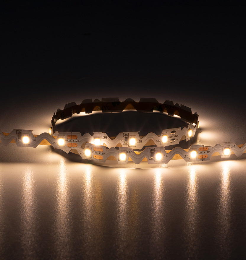 B-Series (Bendable) Zig-Zag Flexible LED Strip Light - Standard Bright (18 LEDs/foot)