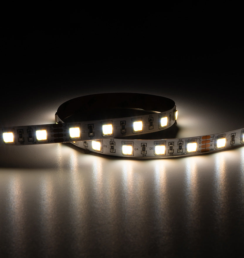 W-Series Dynamic Variable White Color Tuning Flexible LED Strip Light - Ultra Bright (18 LEDs/foot)