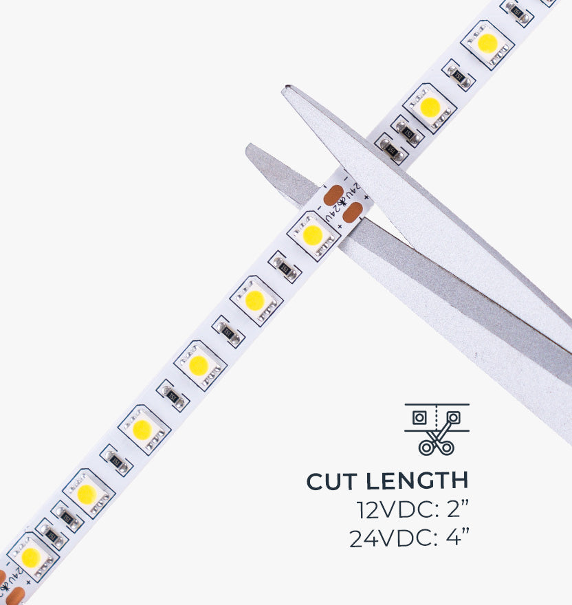 W-Series LED Strip Light - Ultra Bright - Single Color - Waterproof