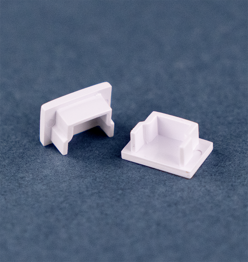 End Cap for Narrow, Tile-In Channel