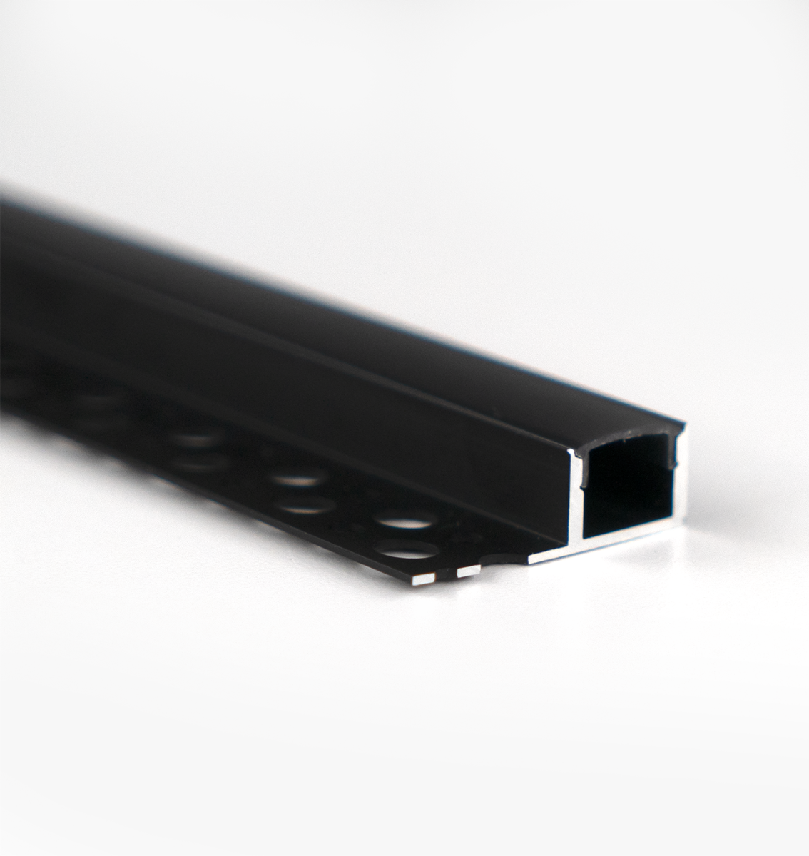 Tile-In LED Edge Profile Channel, Narrow - Black