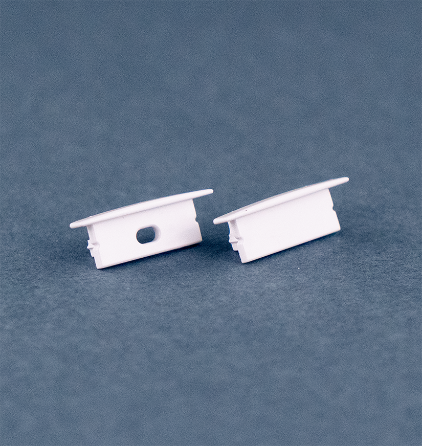 End Caps for Wide, Recessed Channel
