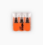 Wago 3-Wire Lever Nuts Conductor Compact Splicing Connectors, 12-24 AWG