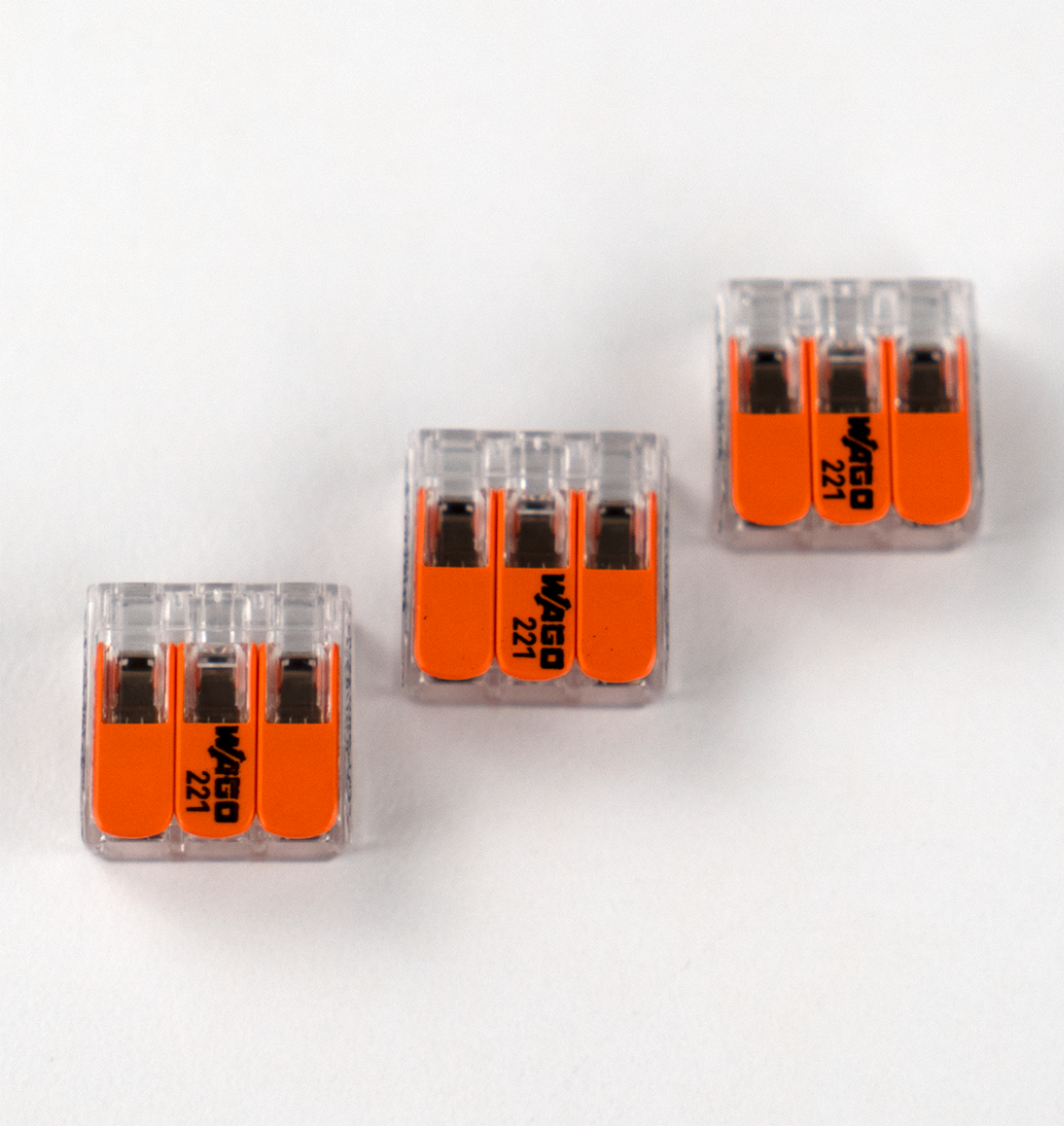 Wago 3-Wire Lever Nuts Conductor Compact Splicing Connectors, 12-24 AWG