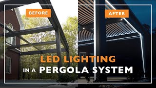 Load video: Link To Installing LED strip lights into a pergola