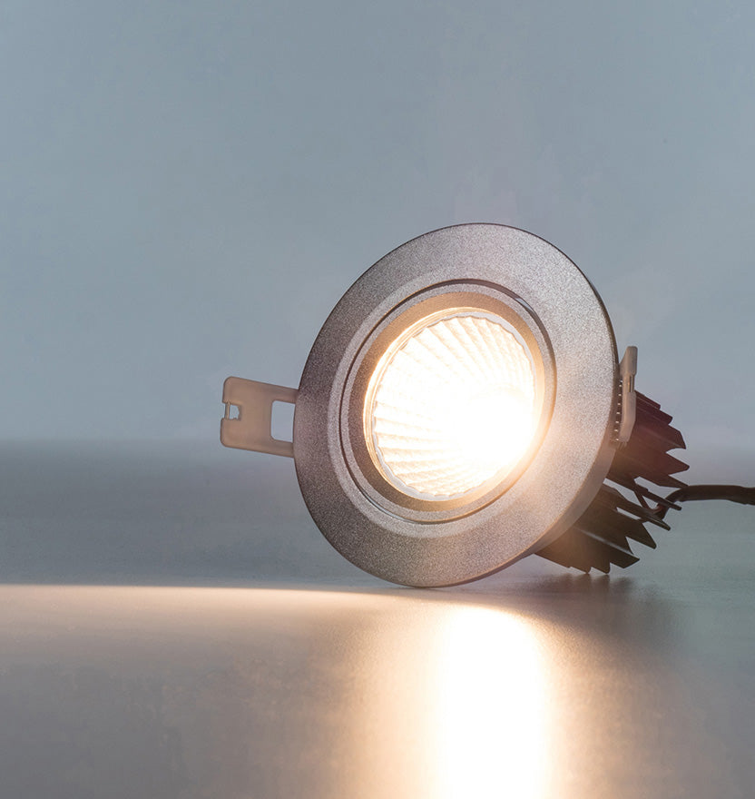 3.5" Single Array LED Recessed Light for Flat or Sloped Ceilings - 10W 3" Cut Out Size